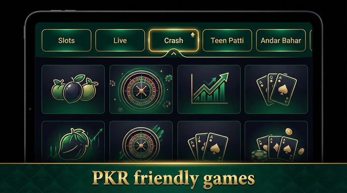 Game list for betpkr games section